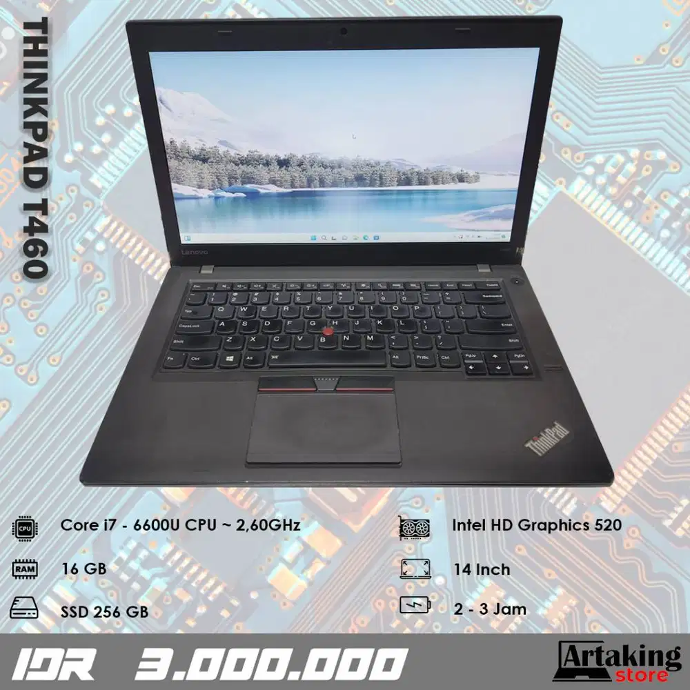 Lemovo Thinkpad T460 - Core i7 - Ram 16 GB - SSD 256 GB