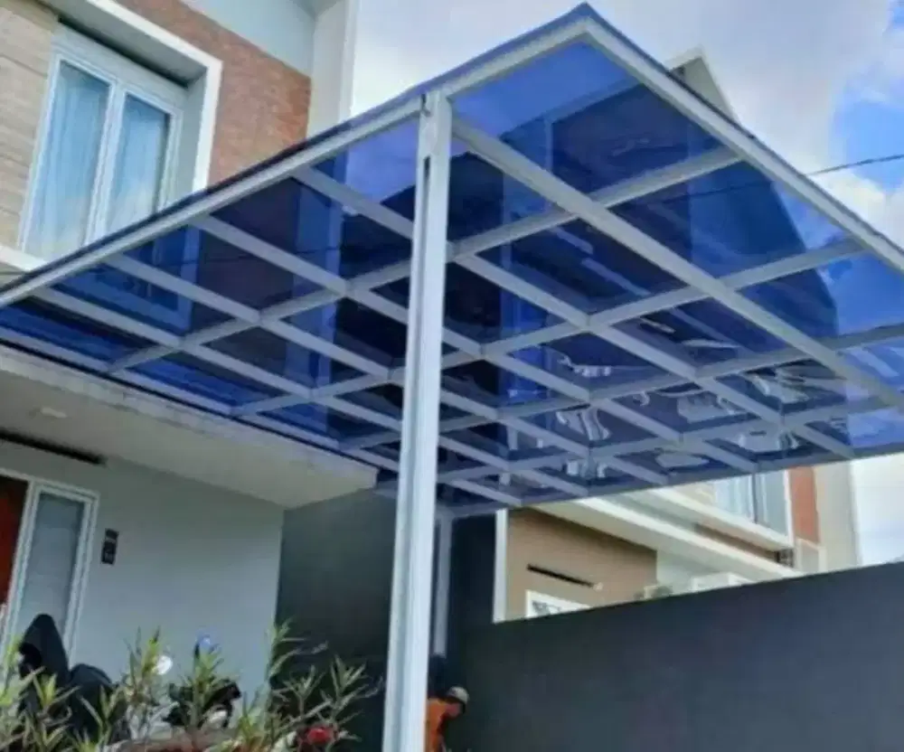 Kanopi sliding atap solarflat minimalis