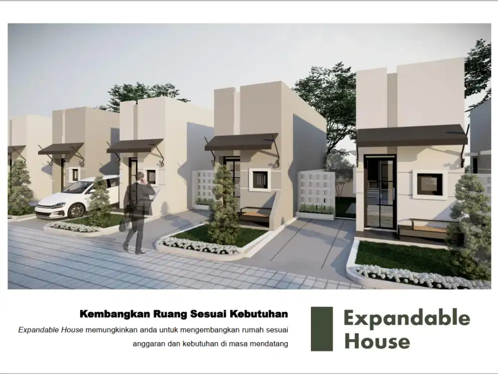 Rumah Syariah Kota Malang Singosari Rumah Expandable Rumah Tumbuh Eksklusif Islami TERMURAH Type 24-60 Desain Modern Halaman Samping Luas Nyaman Asri