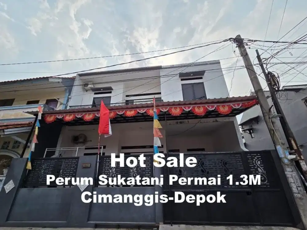 Jual cepat Rumah Siap Huni 2 Lt dalam perumahan Sukatani Permai
