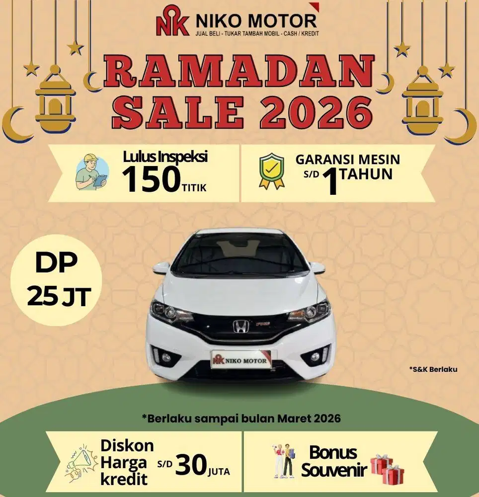 (ANTIK KM60RB) JAZZ 1.5 RS 2017 AT