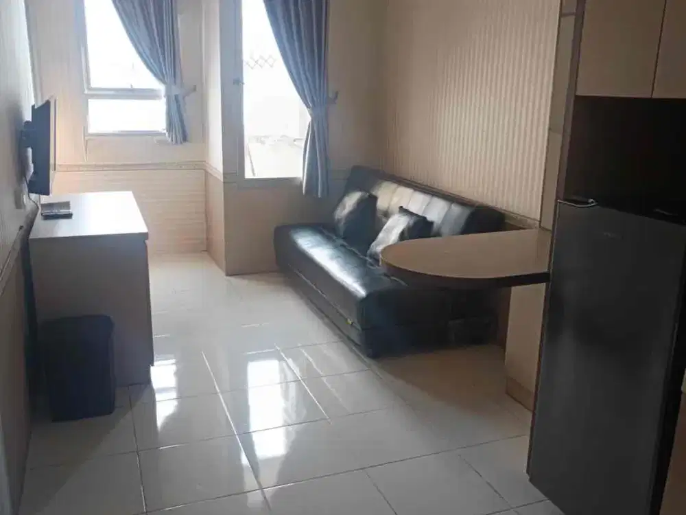 Dijual Apartemen Puncak Kertajaya 2 BR dijadikan 1 BR Full Furnished Lantai 23 Dekat ITS Sukolilo Surabaya Timur