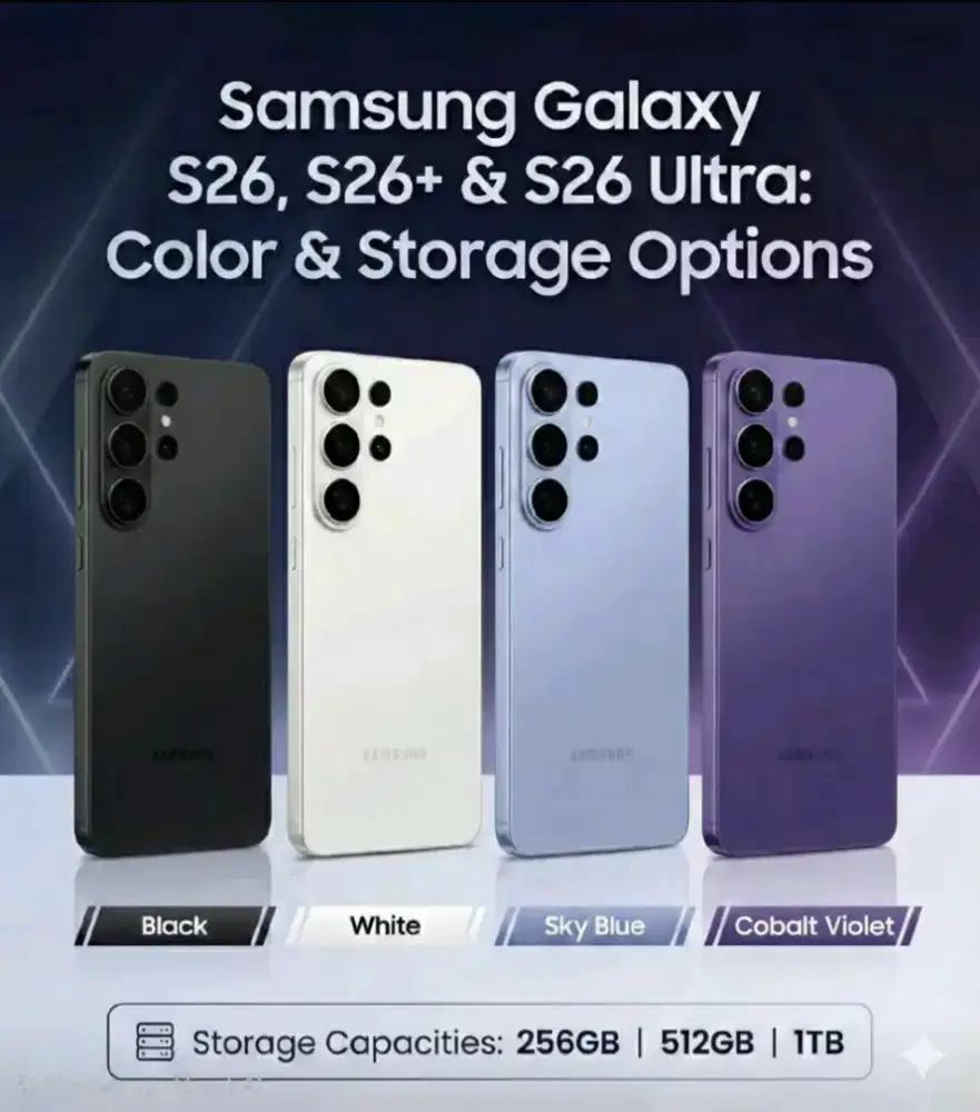 PRE ORDER‼️ Samsung S26‼️Cashback1juta,Free upgrade 256>512gb, 512>1TB