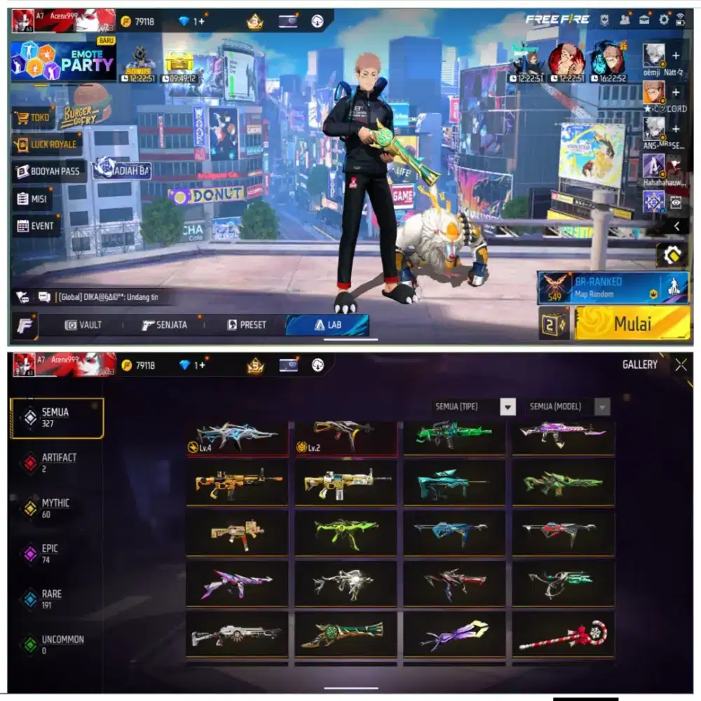 JUAL AKUN GAME FF TERPERCAYA DAN AMAN