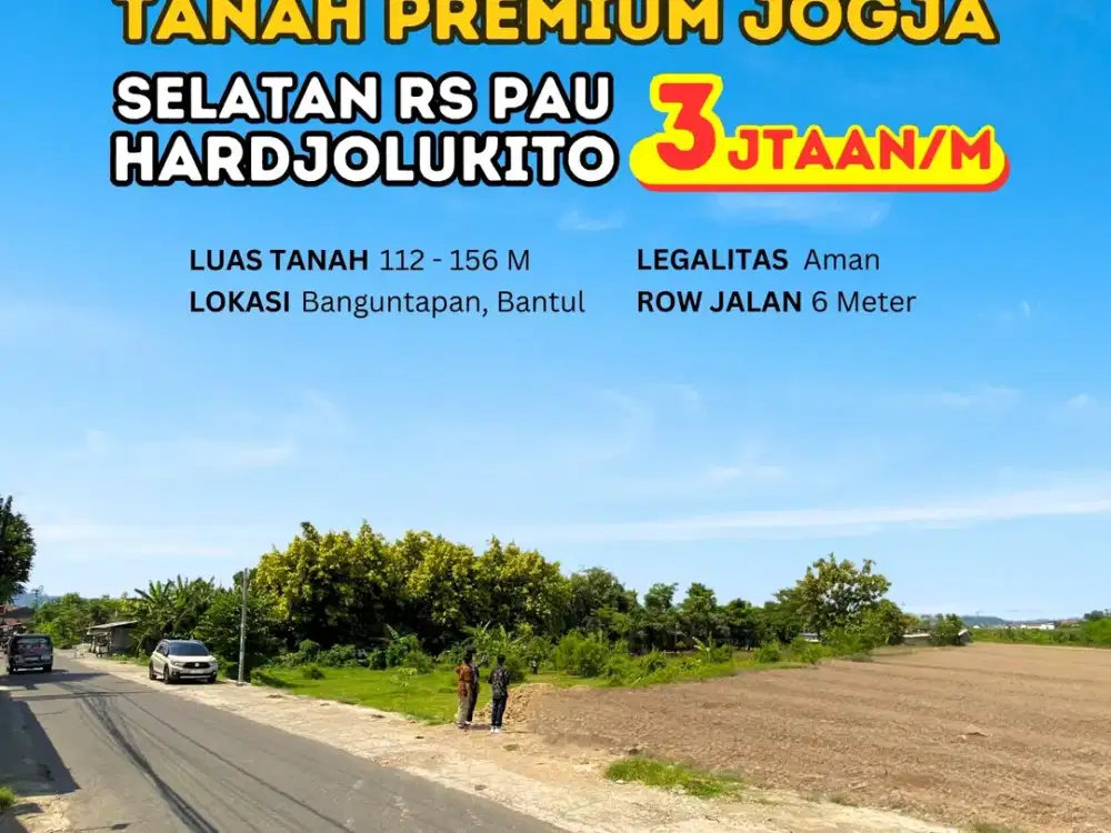Tepi Jalan Raya Banguntapan Bantul , Tanah Strategis Jogja