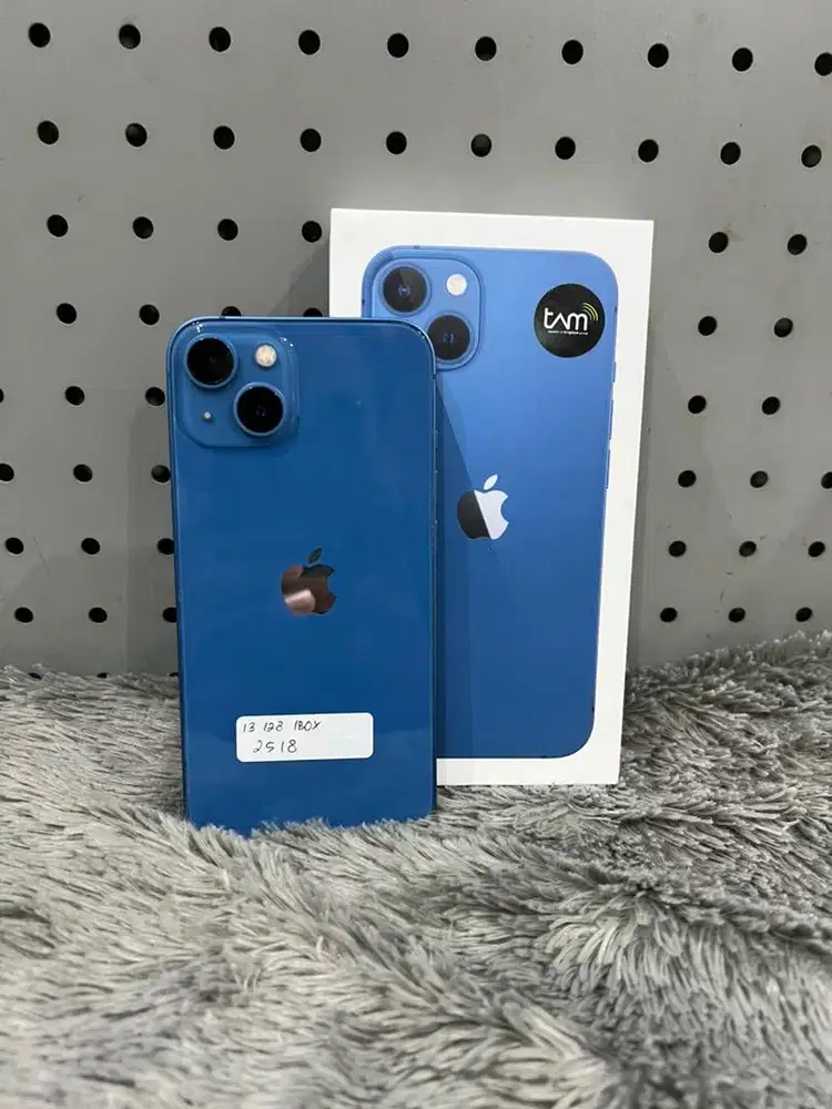 Iphone 13 128 gb blue ibox fullset murah