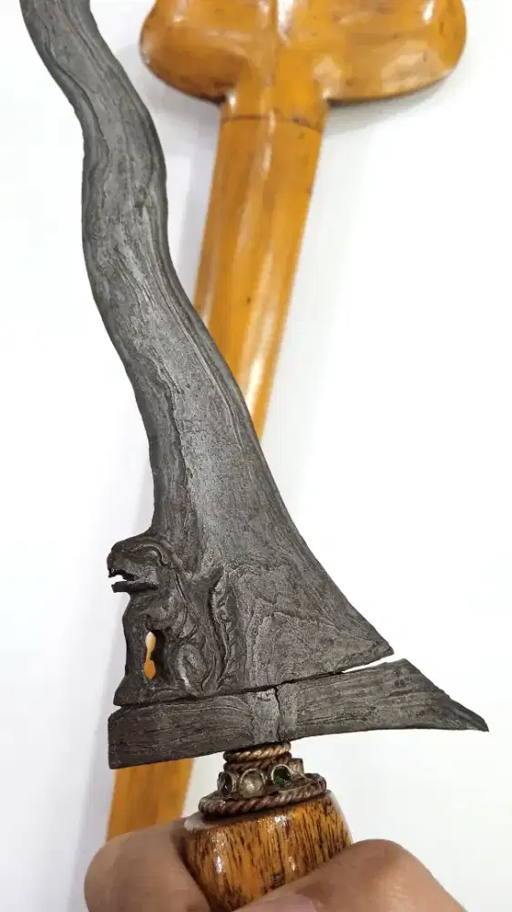 Keris Luk 13 Singobarong pamor Miring