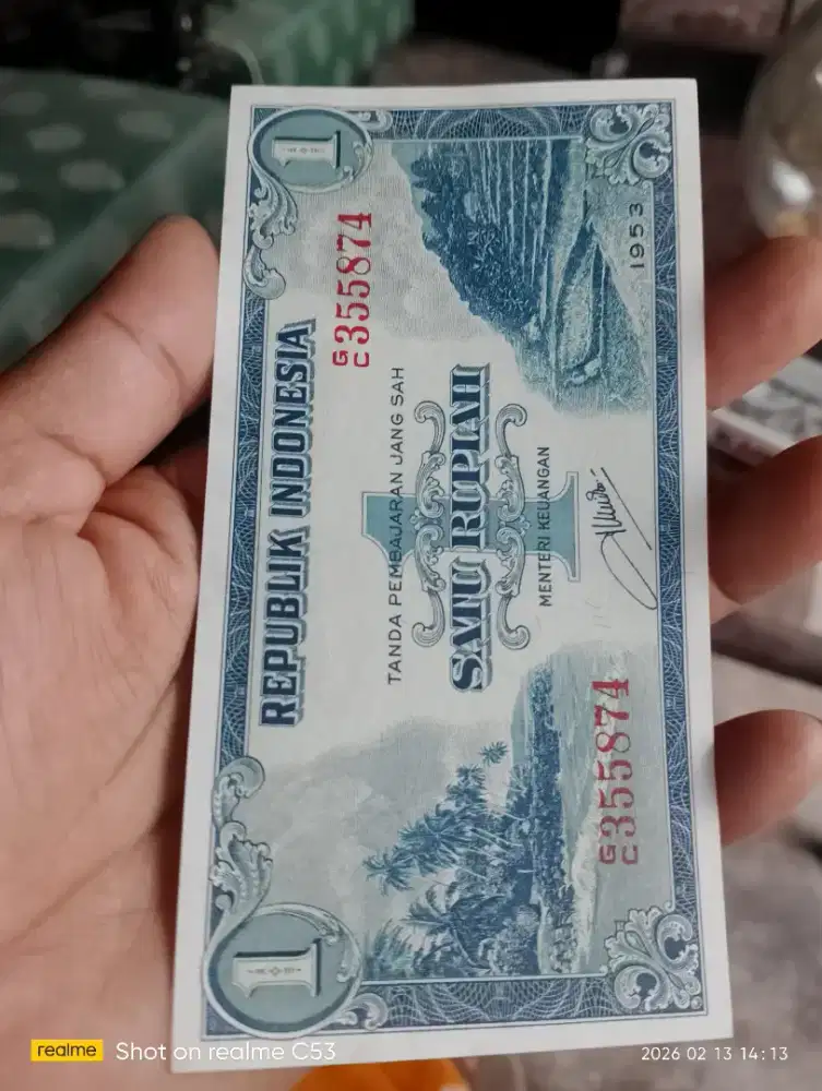 1 rupiah uang kertas Indonesia 1953
