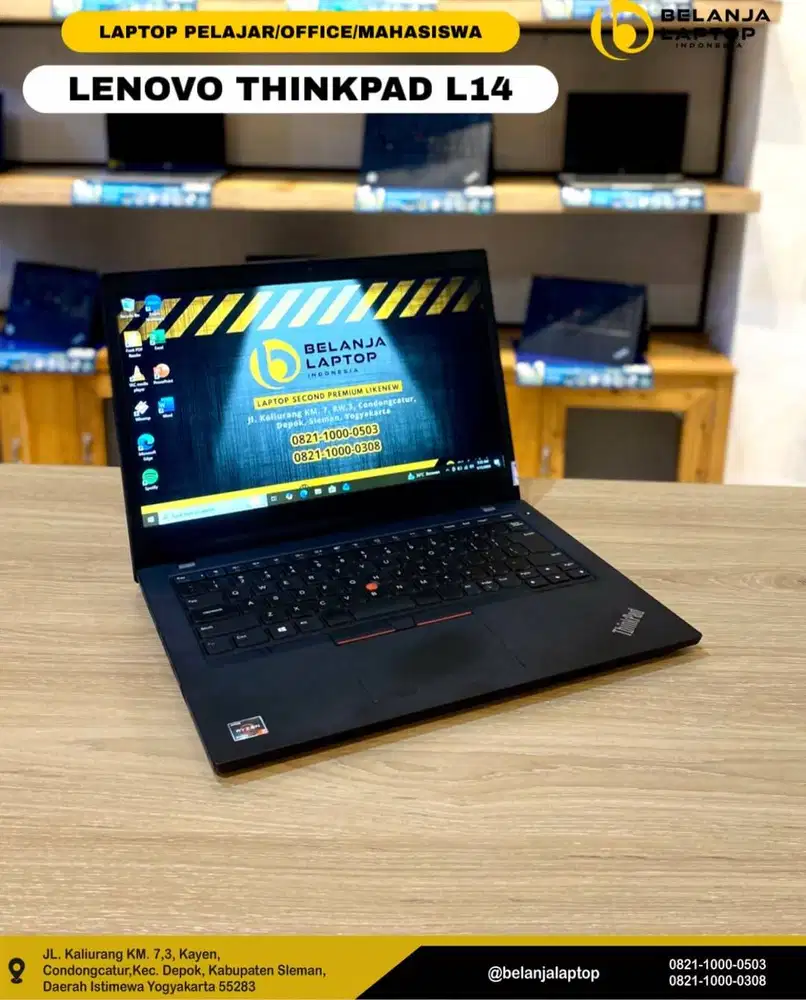 Lenovo Thinkpad L14/Ryzen 3 pro 4450U/8GB/256GB/TERMURAH !!!