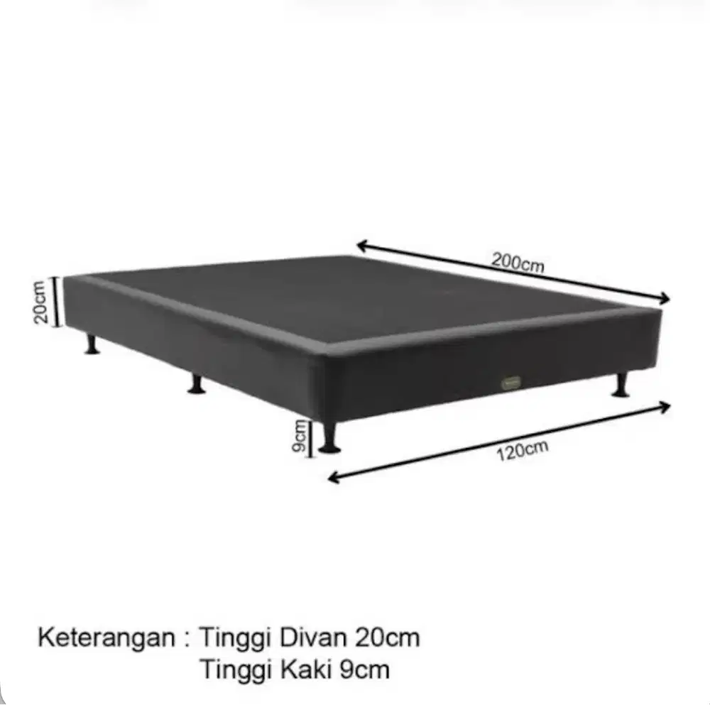 DIVAN OSCAR TANPA SANDARAN SIZE 160X200CM