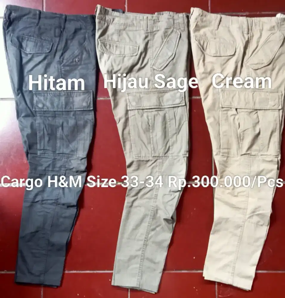 Celana panjang Cargo H&M tebal size 34