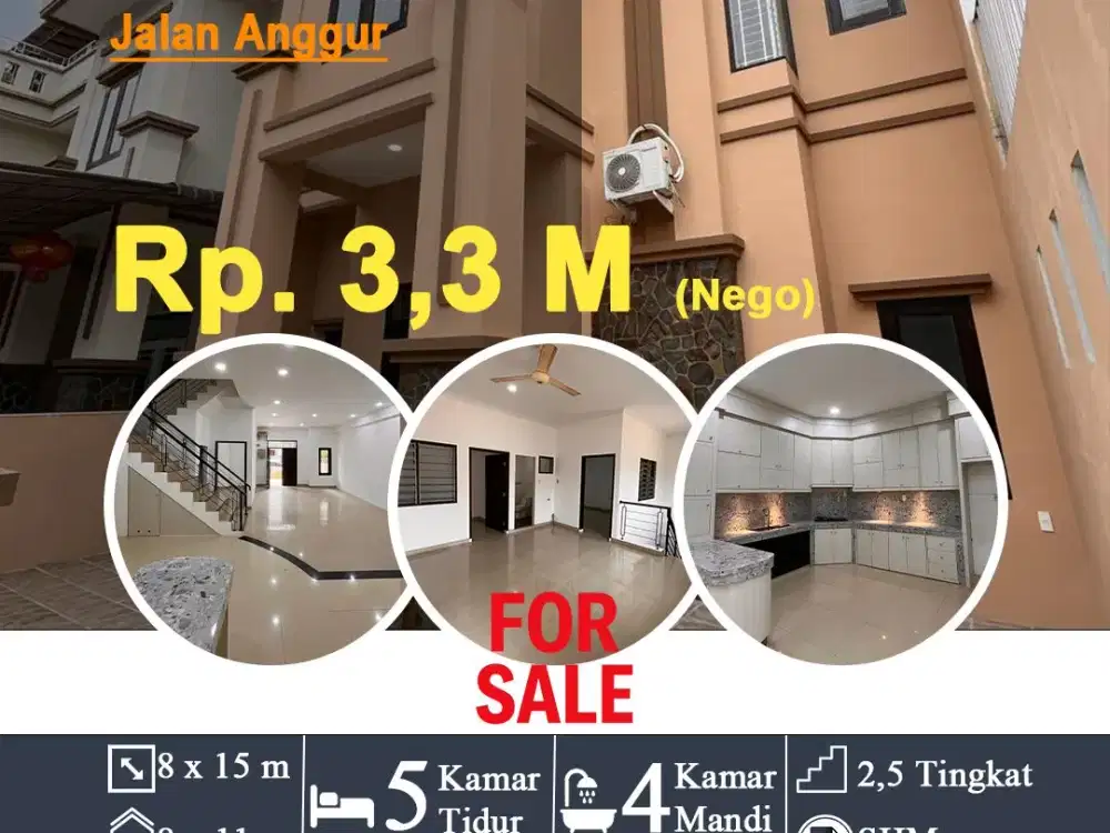 Dijual Rumah Baru Siap Huni Furnish Komplek Cemara Asri Jalan Anggur
