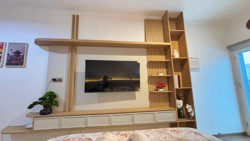 BACKDROP TV MINIMALIS SIDOARJO SURABAYA