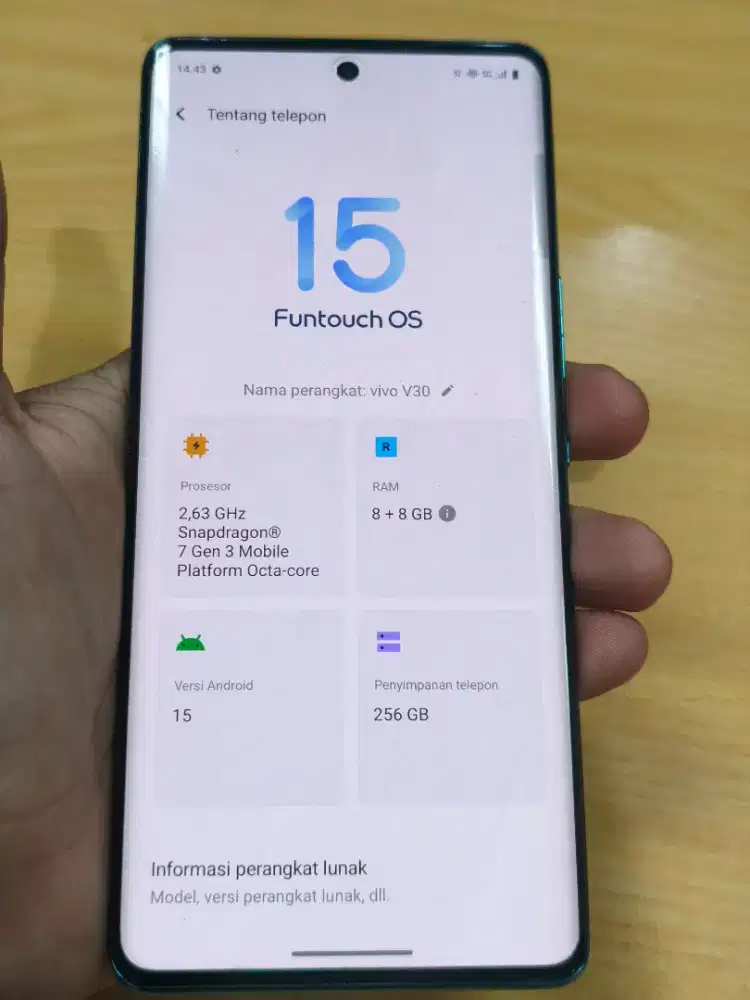 Vivo V30 5G - Hijau Khatulistiwa (Bekas Normal)