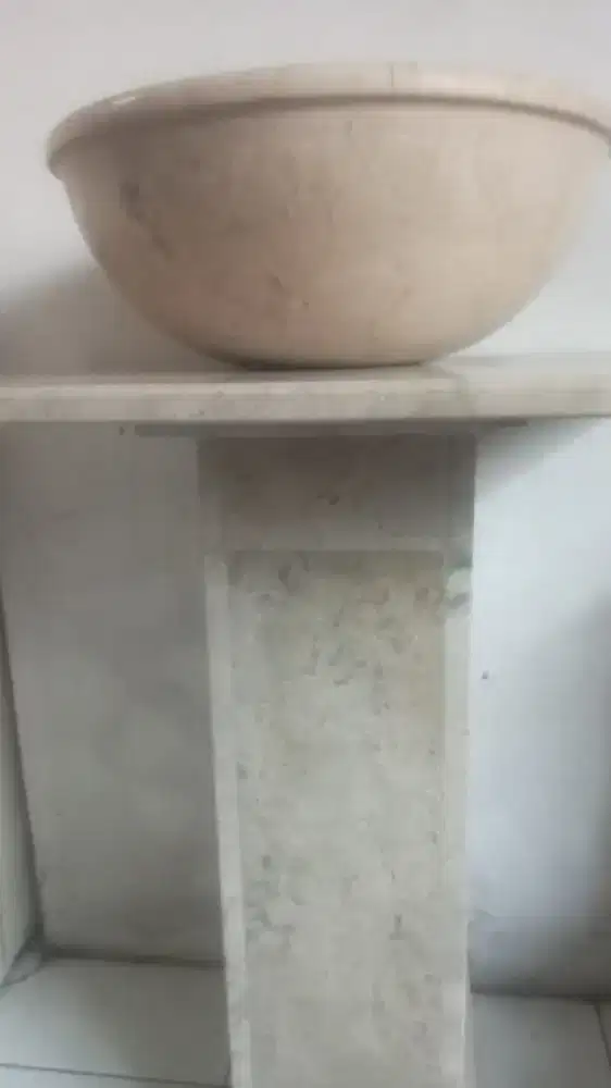 Wastafel marmer 1 set