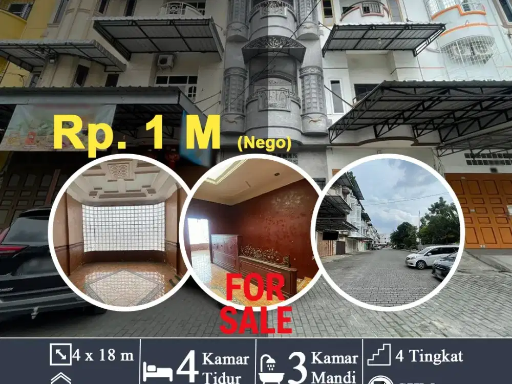 Dijual Ruko (Dalam Komplek) di Komplek Taman Jemadi Indah - Medan