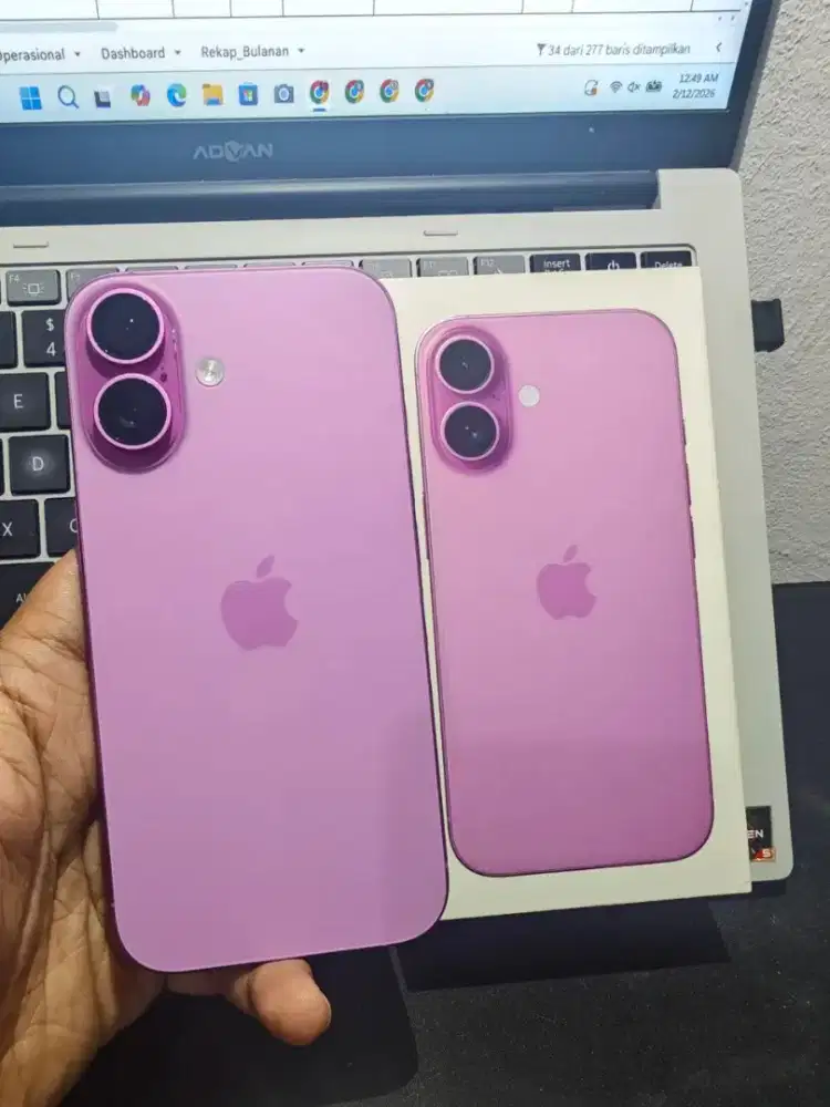 iPhone 16 128GB Pink — Like new, sangat mulus