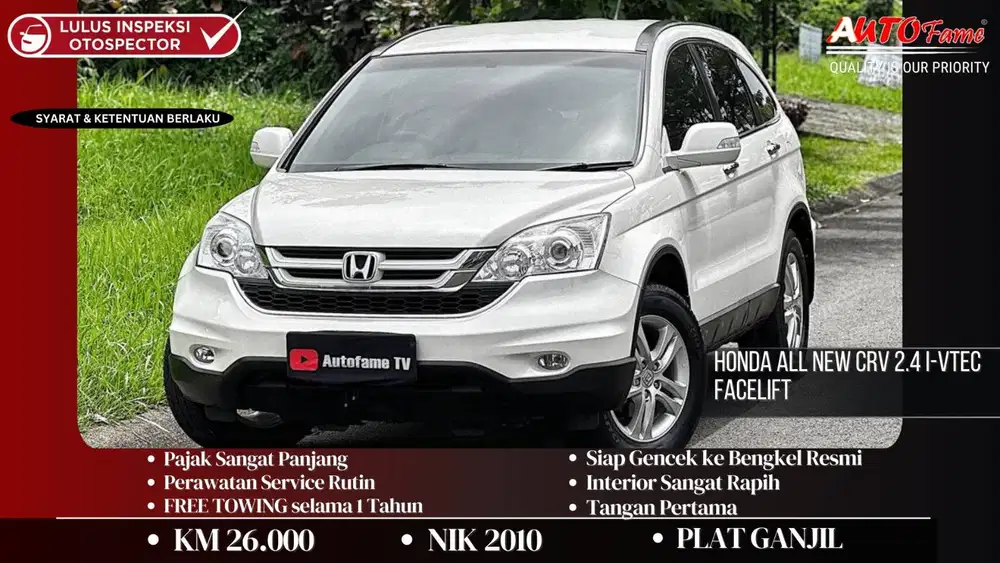 Honda All New CRV 2.4 I-VTEC Facelift NIK 2010 Pjk Pnjng 1Thn