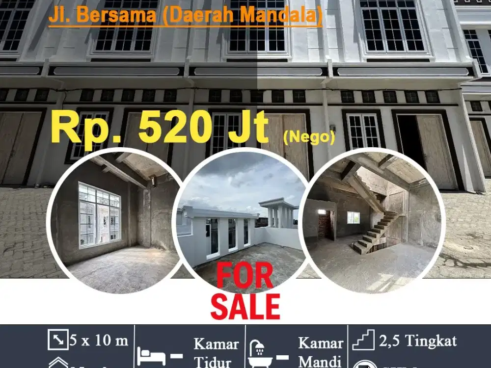 Dijual Rumah di Komplek Union Mentari Sadananda Jalan Bersama - Medan
