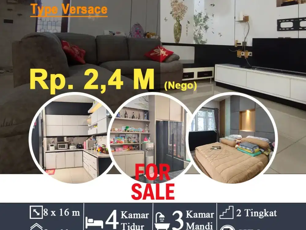 Dijual Rumah Siap Huni Full Furnished Komplek Givency One Type Versace