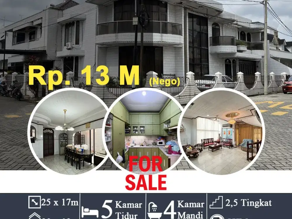 Dijual Rumah 2,5 Tingkat Kondisi Siap Huni Komplek Taman Polonia 1