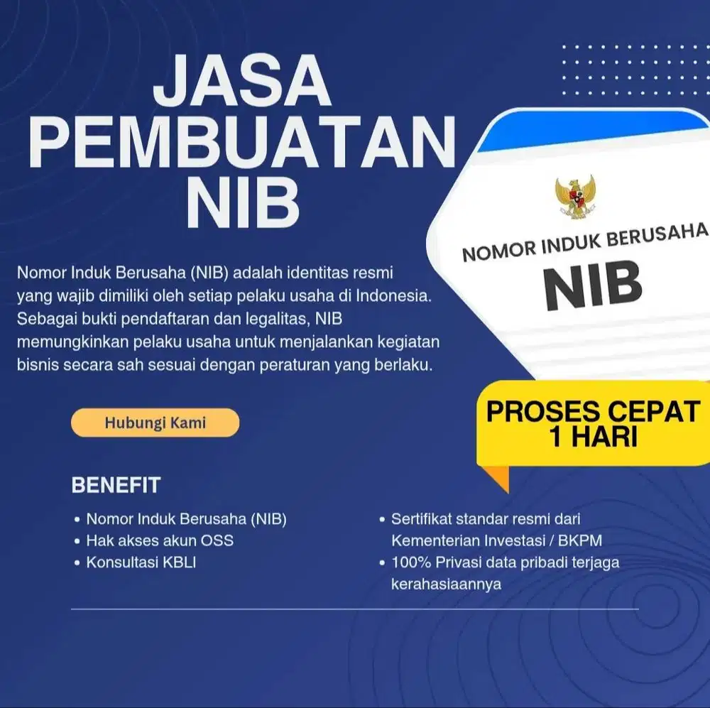 Pembuatan Sertifikasi NIB dan Sertifikat HALAL