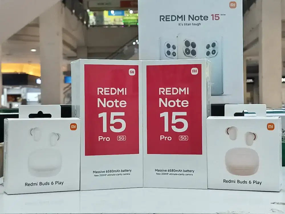 PROMO!! REDMI NOTE 15 PRO 5G FREE REDMI BUDS 6 PLAY!!