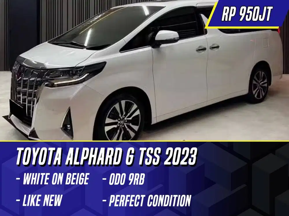 Toyota Alphard G TSS 2023 White on Beige Putih
