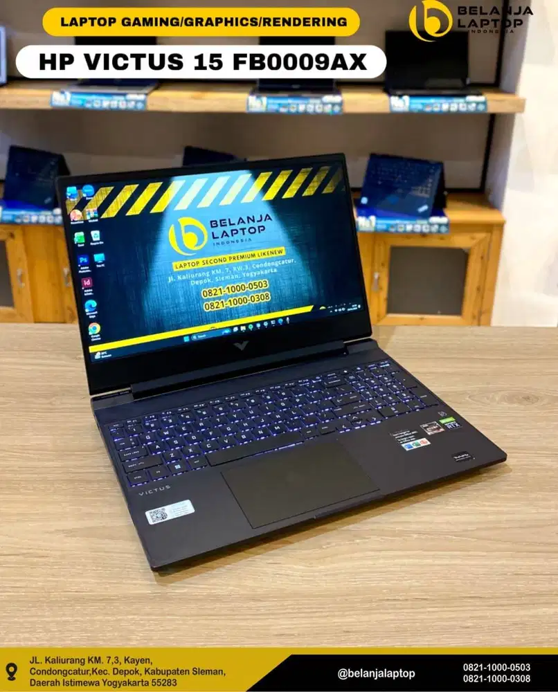 HP VICTUS 15 FB0009AX/RYZEN 5 5600H /16GB/512GB/ RTX3050/TERMURAH!!