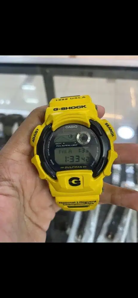 Preloved Casio Gshock DW-9700UL-9T Gulfman USLA Yellow Watch Ori