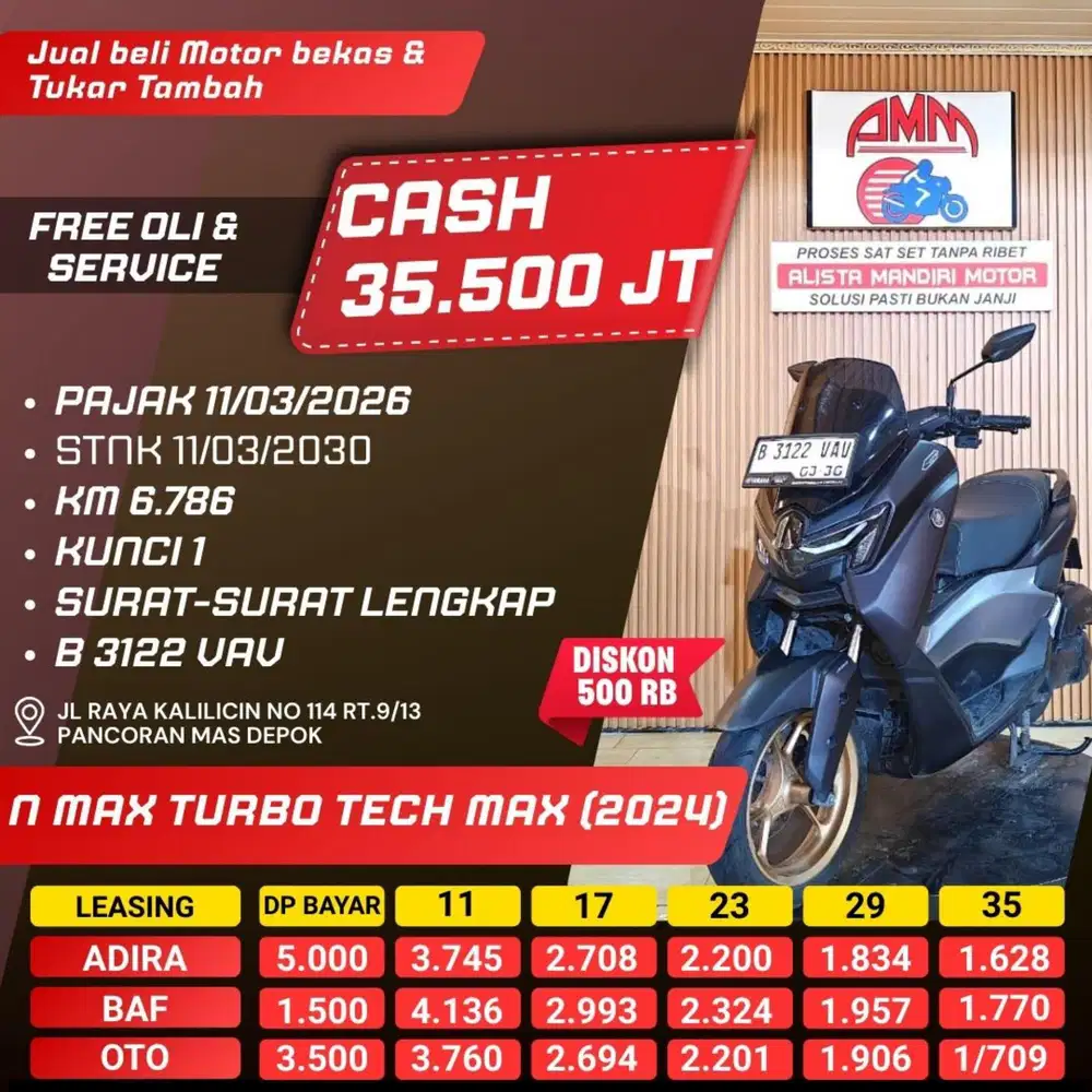NMAX TURBO TECH MAX 2024. NEGO SMART. BISA KREDIVO PAYLETER DLL