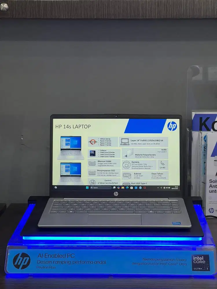 HP 14 EP0261TU EP0260TU Intel Core i3-1315U 8GB SSD 512GB W11+OH2024+M