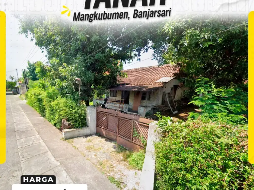 Tanah 615Meter Strategis Tengah Kota Mangkubumen Banjarsari Solo