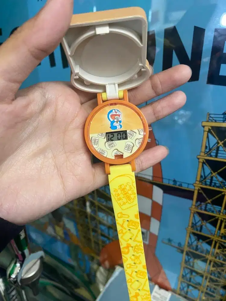 New Koleksi Jam Doraemon Gashapon Japan Anki Pan Memory Bread Watch