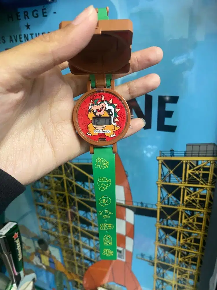 New Koleksi Jam Gashapon Bowser Brick Block Super Mario Bross Nintendo