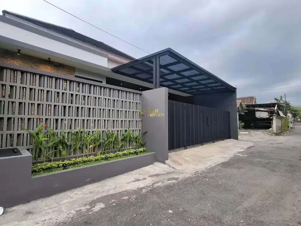 RUMAH SIAP HUNI, DESAIN KEKINIAN DEKAT CANDI SAMBISARI DI PURWOMARTANI, KALASAN