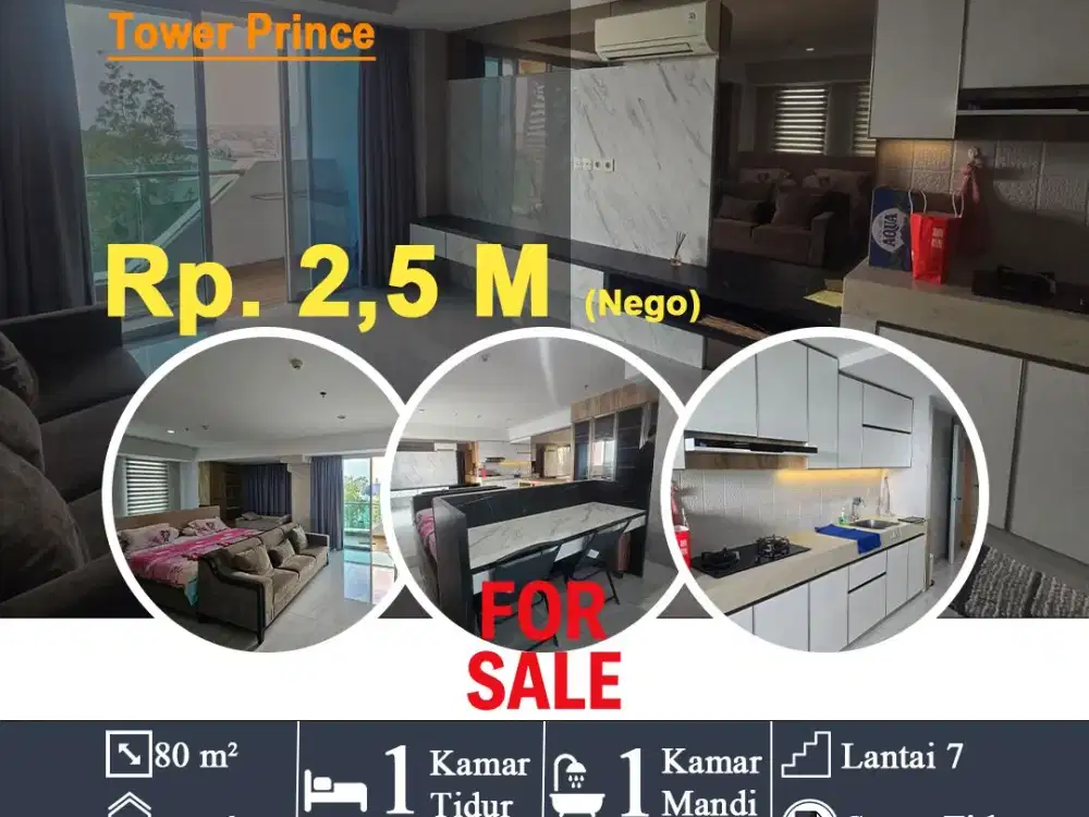 Dijual/Disewakan Condominium Manhattan Tower Prince Type Studio Uk. 80m²