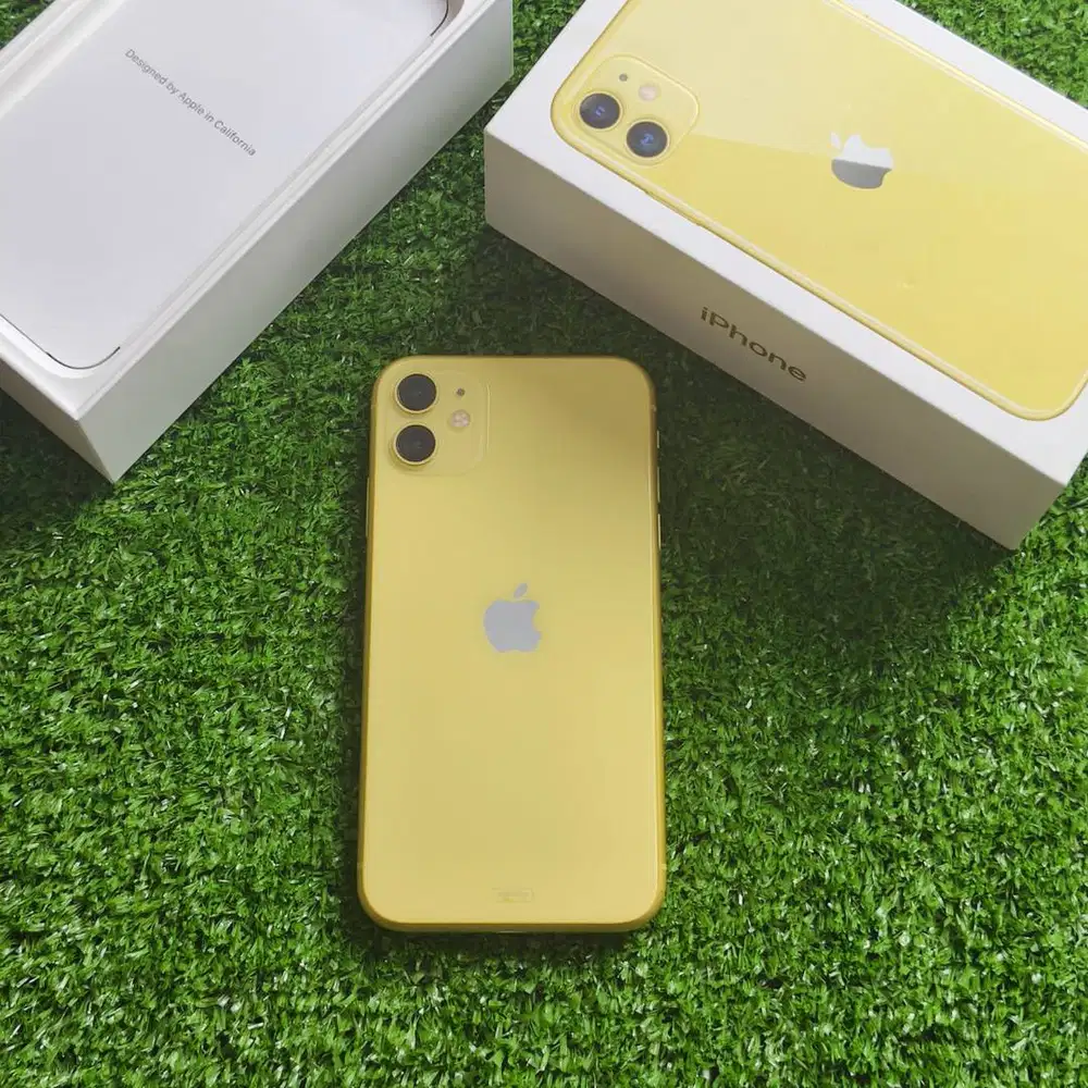 iPhone 11 64GB Yellow BH 75% NO CHARGER Kondisi 98% mulus Ex Resmi