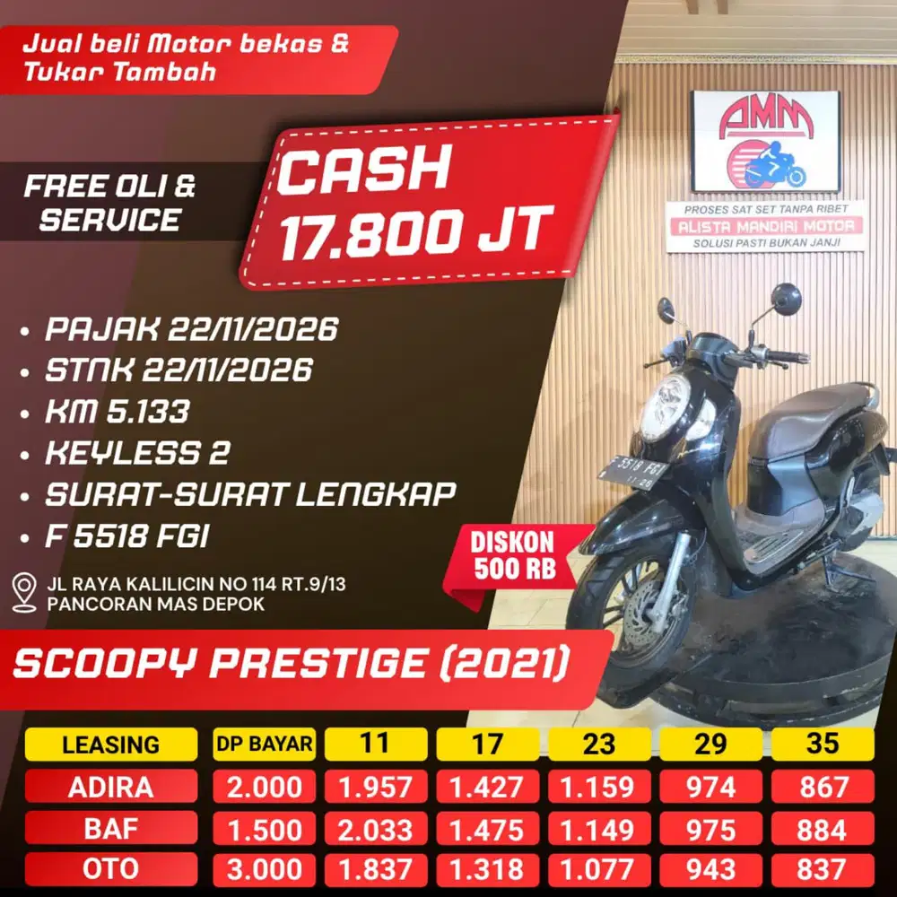 SCOOPY PRESTIGE 2021. ISTIMEWA KM RENDAH NEGO SAMPAI JADI ..ON KREDIVO