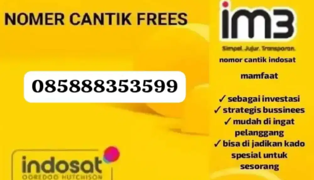 nomor cantik indosat