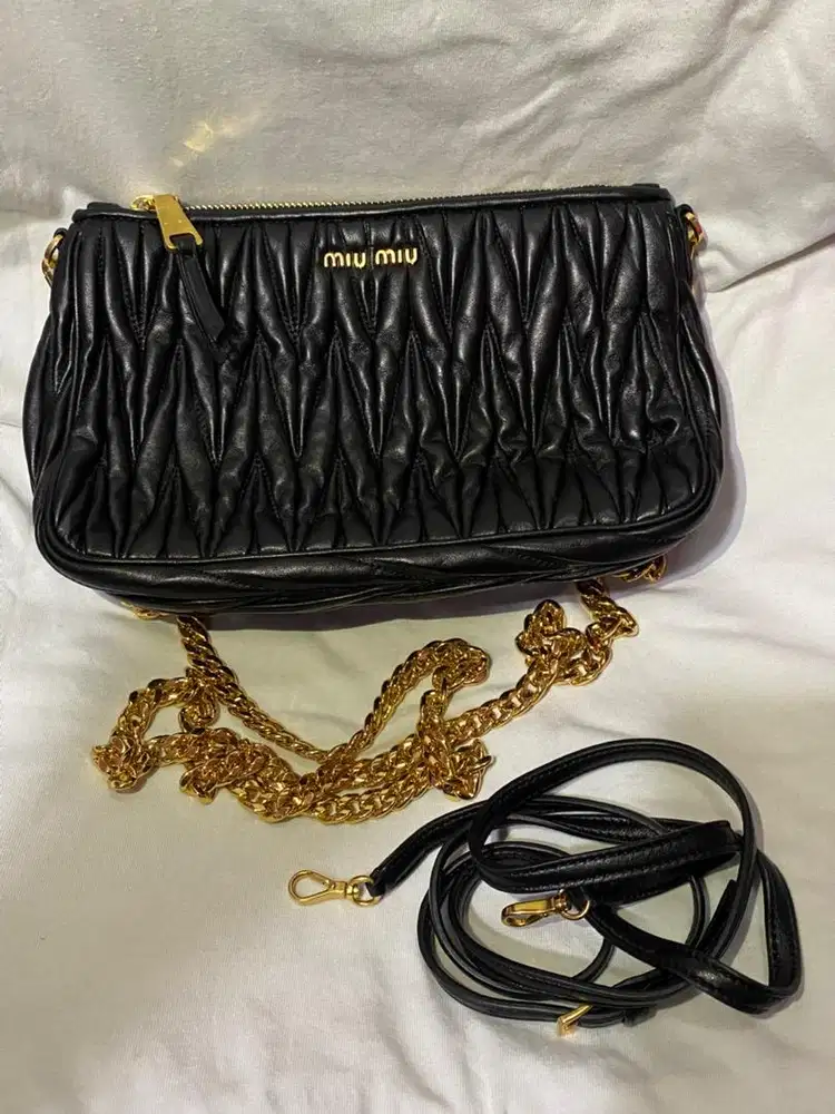 Miu Miu Matelassé Chain‑strap Shoulder Bag