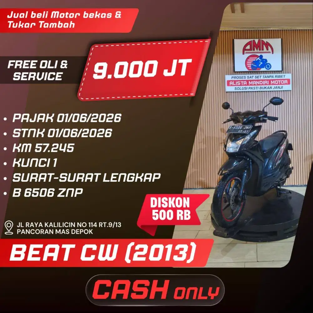 BEAT CW 2013 PAJAK HIDUP CC 0% KREDIVO TOKPED SPAYLATER INDODANA M