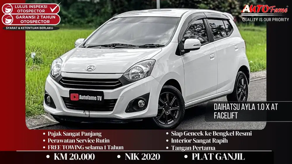Daihatsu Ayla 1.0 X AT Facelift NIK 2020