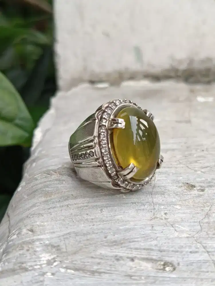 Batu cincin natural alam mewah perak