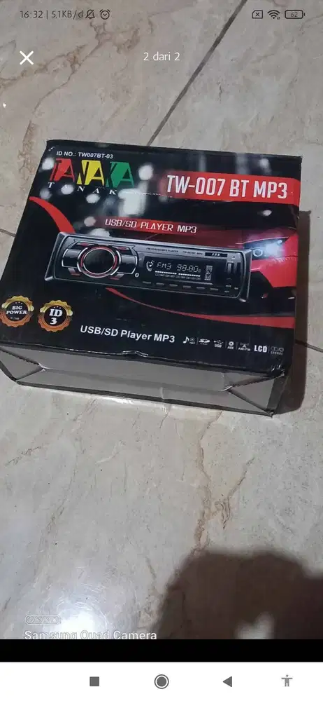Tanaka TW-007 BT MP3 (USB/SD Player MP3 mobil) ya. Tipe head unit 1 di