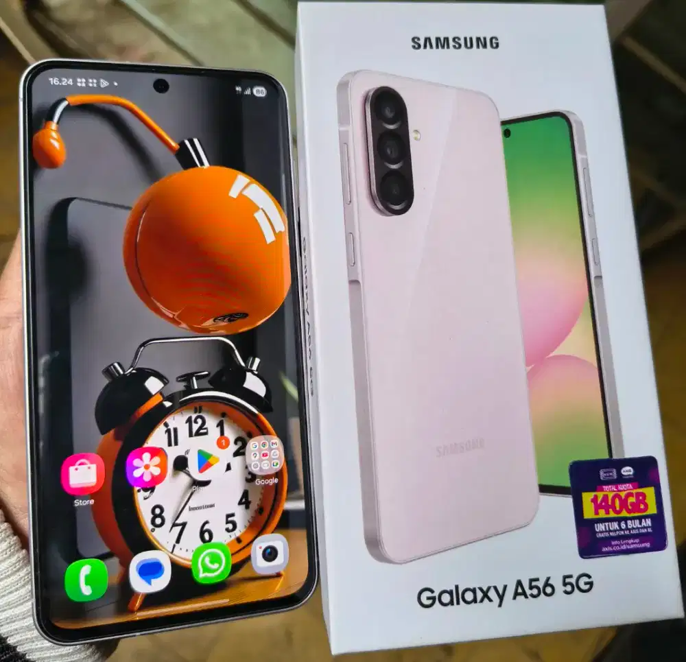 99% Samsung A56 5G Lengkap mulus Garansi murah meriah boskuh