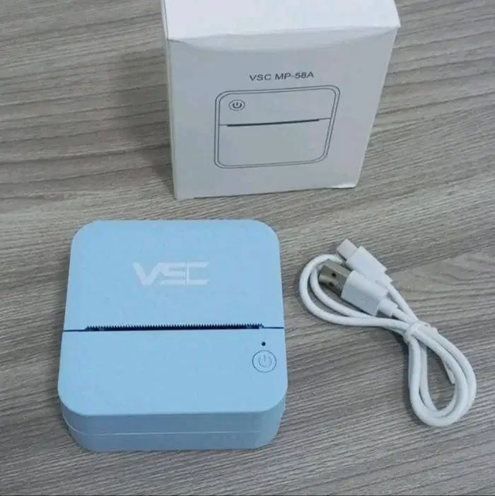 Printer struk thermal bluetooth VSC 58A 58mm Blue barang baru