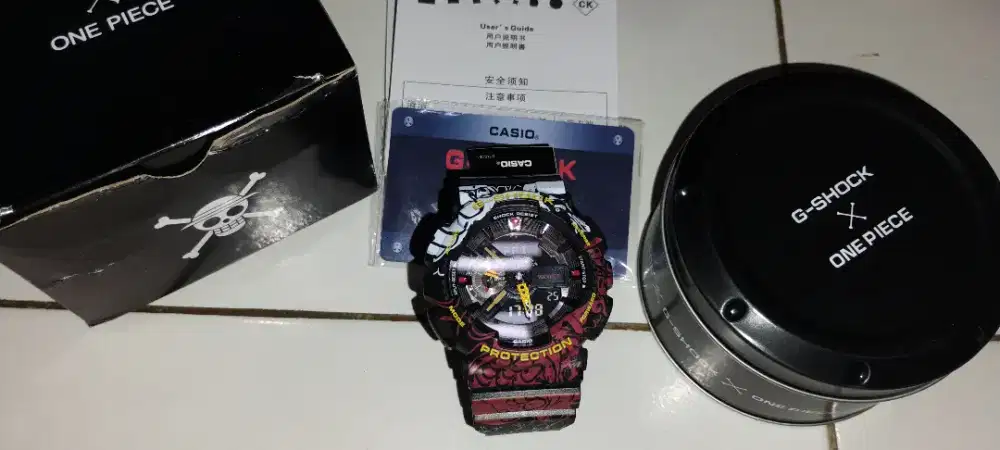 jam tangan g-shock x one piece baru fullset