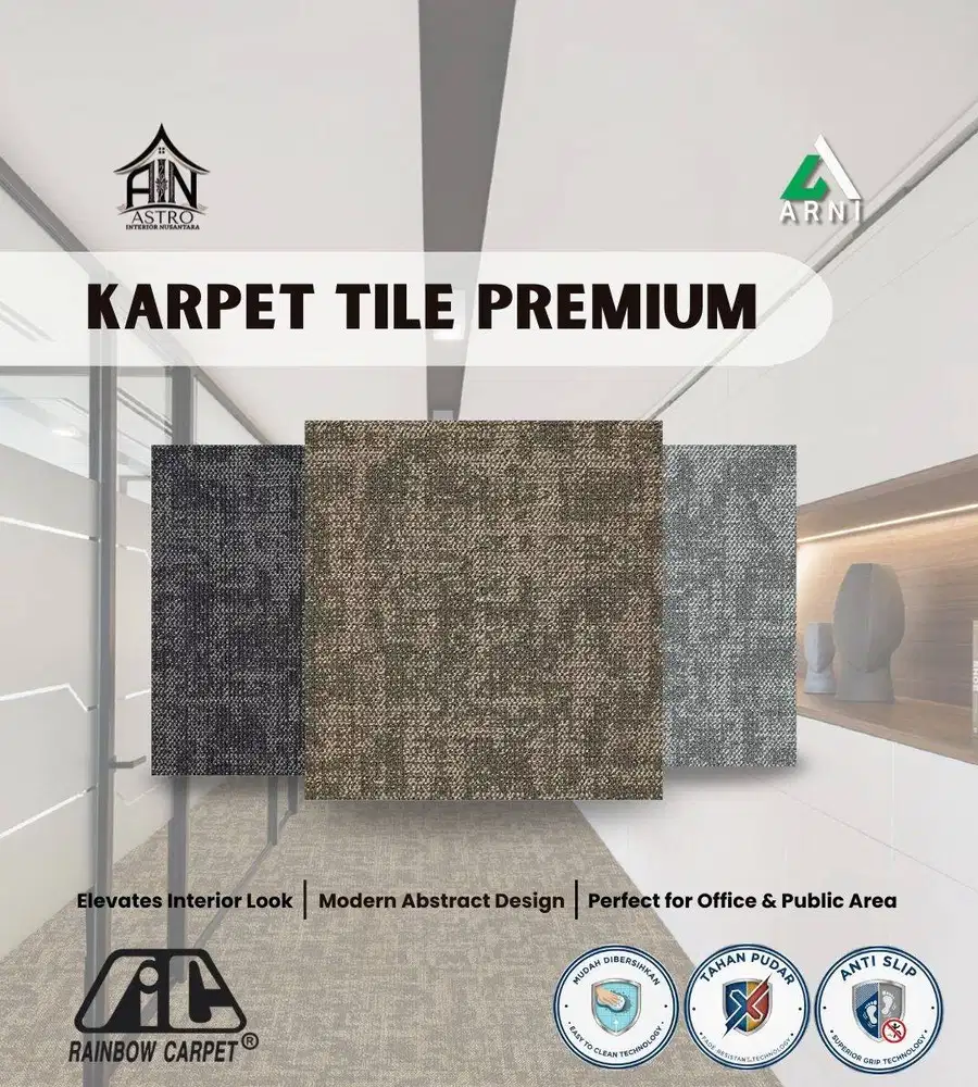 [RC] PROMO! Lantai Karpet Nylon Premium 50cm x 50cm Motif Abstrak anti