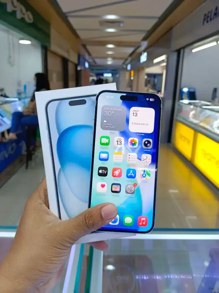 Iphone 15 Plus 128gb Blue iBox BH 100% Real Super Duper Like New 100%